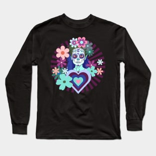 Dreams of La Catrina. No.1 - Twilight Variation Long Sleeve T-Shirt